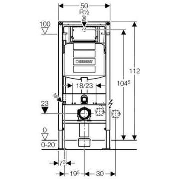 Инсталляция для унитаза Geberit Duofix UP320