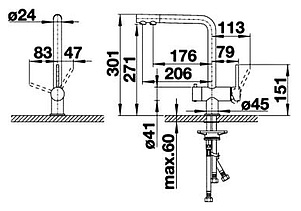 Смеситель для кухни BLANCO FONTAS 518508 для фильтра питьевой воды