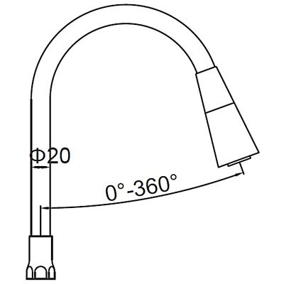 Излив силиконовый Ledeme L7507-3