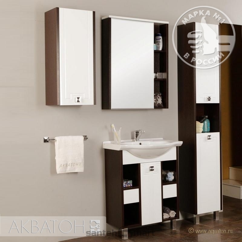 Тумба с раковиной Акватон Крит 65 МН венге 1A152401KT500 купить по цене ...