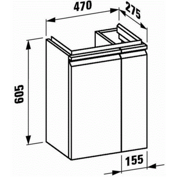Тумба без раковины Laufen PRO NEW 48х28  4830010954631