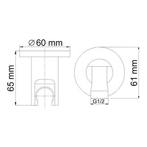 Подключение шланга WasserKraft A099 с держателем лейки