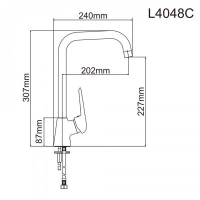 Смеситель для кухни Ledeme L4048C