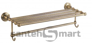 Полка для полотенец с крючками Fixsen Retro FX-83815A