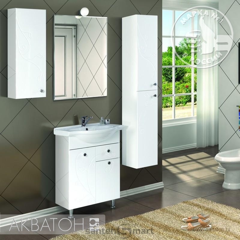 Тумба с раковиной Акватон Лиана 60 М 1A162901LL010 купить по цене 14 ...