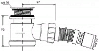 Трап для душевого поддона MRS2CB-F