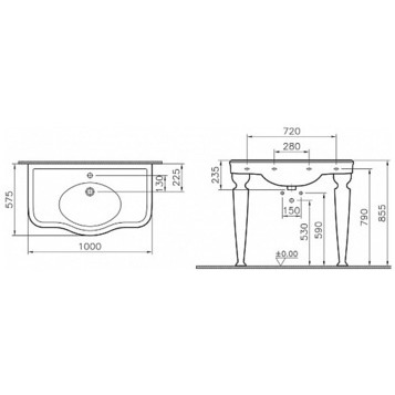 Ножка для раковины Vitra Efes 6210B003-0156