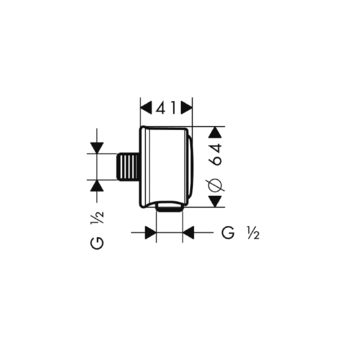 Шланговое подключение Hansgrohe Fixfit Classic 16884000