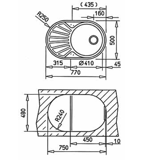 Мойка TEKA DR 77 1B 1D 77 Х 50  40127303