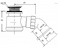 Трап для душевого поддона MRS2CB