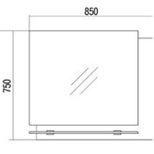 Зеркало с полочкой Aquaton Босфор 85 (1317-2.80) вишня