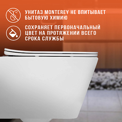 Унитаз подвесной MONTEREY ZT-015 сиденье и крепеж в комплекте