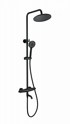 Душевая система с термостатом Wonzon & Woghand CAPSULE, Черный матовый WW-B3031-A1-MB