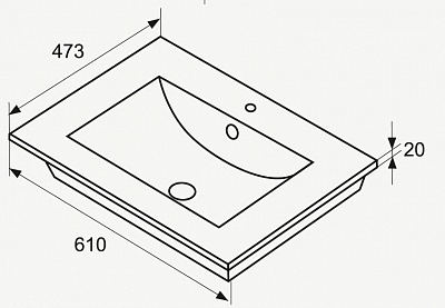 Раковина Quadro 60