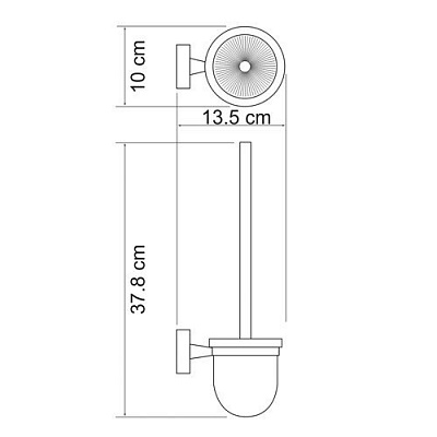 Щетка для унитаза подвесная WasserKRAFT Isen K-4027