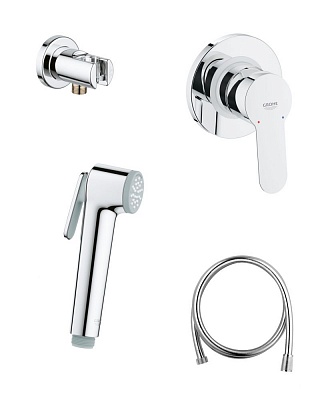 Комплект 4в1 GROHE BAU EDGE 124898 гиг.душ/встройка (29 040000, 27 512001, 28 628000, 26 335000)