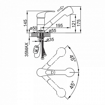 Смеситель для кухни Iddis Alborg P AP5WB0Gi05