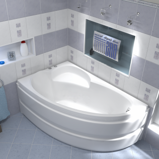 Ванна акриловая угловая BAS Сагра 160х100 левая (без гидромассажа) В 00031