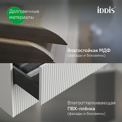 Тумба с раковиной подвесная 80 IDDIS Bild 2.0 BIL80W1i95K белый