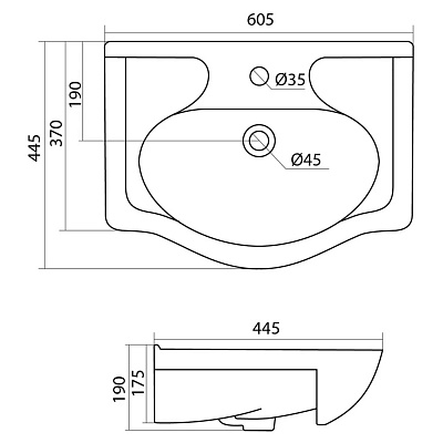 Раковина мебельная Santek Селигер 60 1WH110268