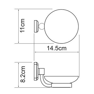 Мыльница стекло WasserKRAFT K-3029C