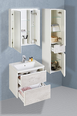 Зеркальный шкаф Roca Ronda 70 белый матовый/бетон ZRU9303008