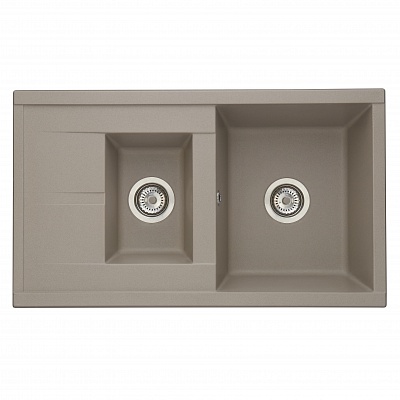 Мойка гранитная Акватон Делия 87 серый шёлк 1A716232DE250