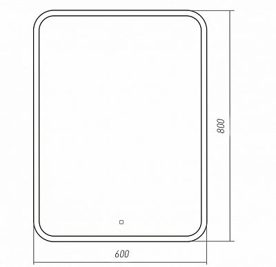 Зеркало 60х80 сенсорный выключатель крепление Silver Mirrors Стив LED-00002905