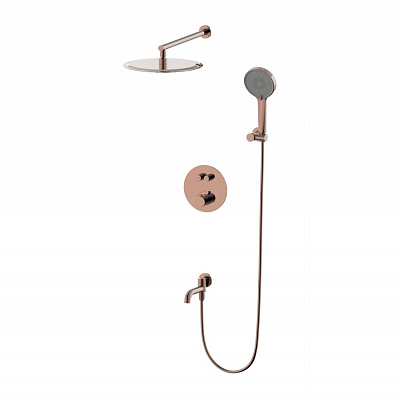 Душевая система с тремостатом Wonzon & Woghand STICK, Розовое золото WW-88929010-RG