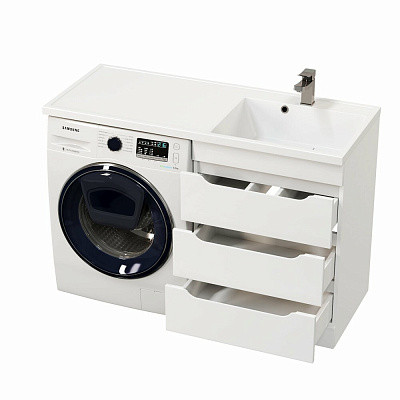 Тумба напольная под стиральную машину 3 ящика MIRSANT Soho Quadro 60 УТ000049929