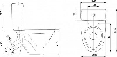Чаша унитаза Santeri Вита, Форвард 132051S0000B0