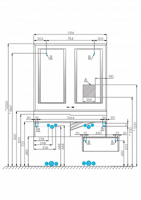 Зеркало Aquaton Сакура 120 1A249702SKW80