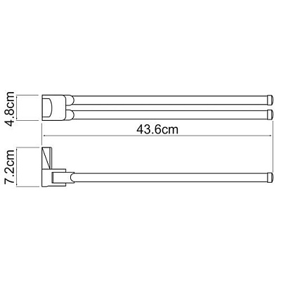 Держатель полотенец рога WasserKRAFT Leine K-5031