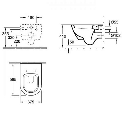 Унитаз подвесной Villeroy&Boch Subway 2  56001001