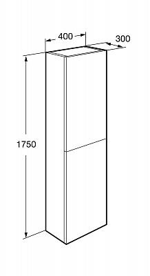 Шкаф-колонна 400х300х1750мм Roca ONA Olive ZRU9307863 оливковый матовый