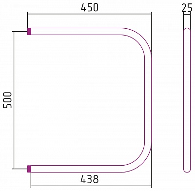 Полотенцесушитель водяной Сунержа Стилье П-образный 500х450 нар. р. 3/4"