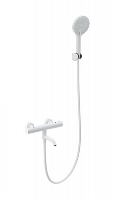 Смеситель для ванны с душем и термостатом Wonzon & Woghand INN 3, Белый матовый WW-B2065-A1-MW