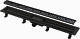 Водоотводящий желоб с порогами для перфорированной решетки AlcaPlast APZ10BLACK-550M, черный-мат