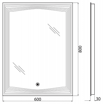 Зеркало BelBagno SPC-LNS-600-800-LED-TCH