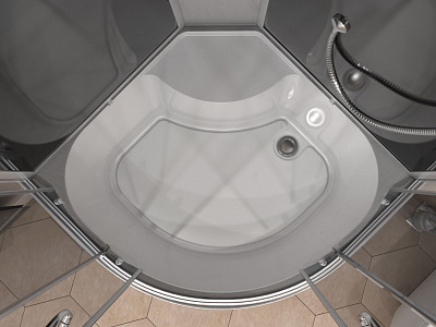 Душевая кабина угловая 90х90 ERLIT ER3509TP-C4-RUS четверть круга высокий поддон