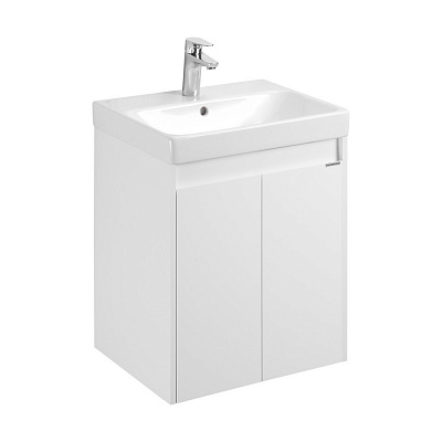 Тумба под раковину AQUATON Сканди Doors 55 белый глянец/белый матовый 1A278801SD010