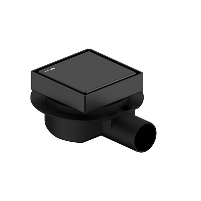 Душевой трап 100х100мм WasserKRAFT Нирс (Niers) 30D10MB черный