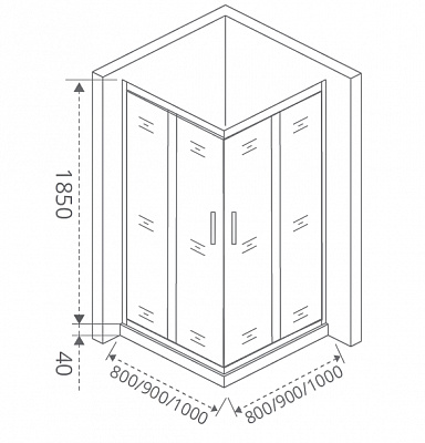 Душевое ограждение Good Door Latte CR-90-C-WE