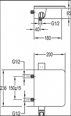 Смеситель для ванны и душа CEZARES CASCADO-F-VD-01 CASCADO-F-VD-01