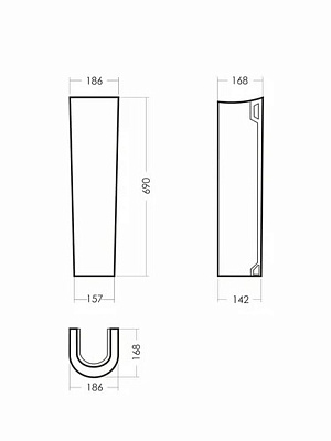 Пьедестал для раковины Sanita Аттика