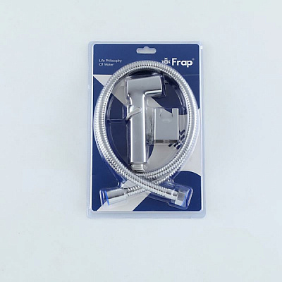 Набор гигиеническая лейка со шлангом 120см, кронштейн цвет хром Frap F022