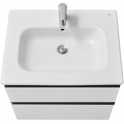 Тумба с раковиной Roca Domi 60 2 ящика A857458806, белый глянец