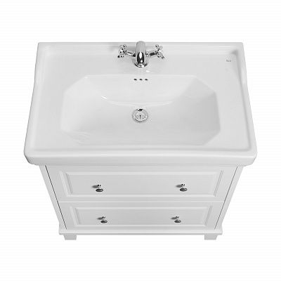 Тумба под раковину Roca Carmen 80 2 ящика белый матовый ZRU9307845 (под раковину 261327)