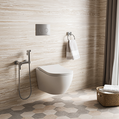 Унитаз подвесной безободковый торнадо D&K München DT1566516 микролифт