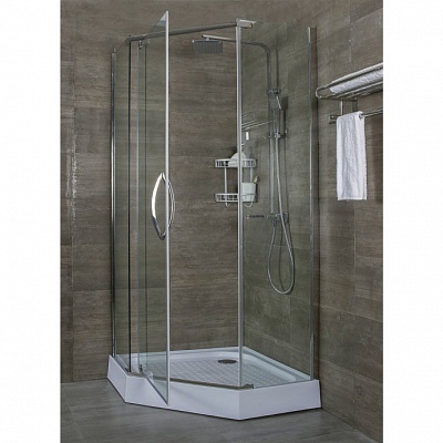 Душевое ограждение 90х90 ALEX BAITLER AB215-90 трапеция,  без поддона